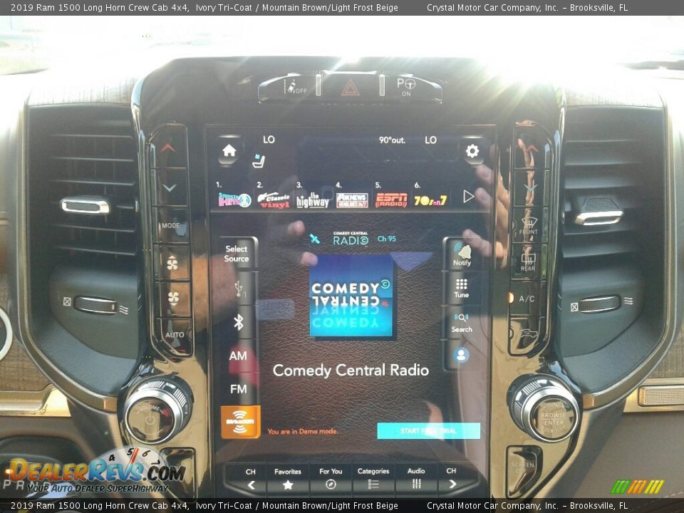 2019 Ram 1500 Long Horn Crew Cab 4x4 Ivory Tri–Coat / Mountain Brown/Light Frost Beige Photo #15