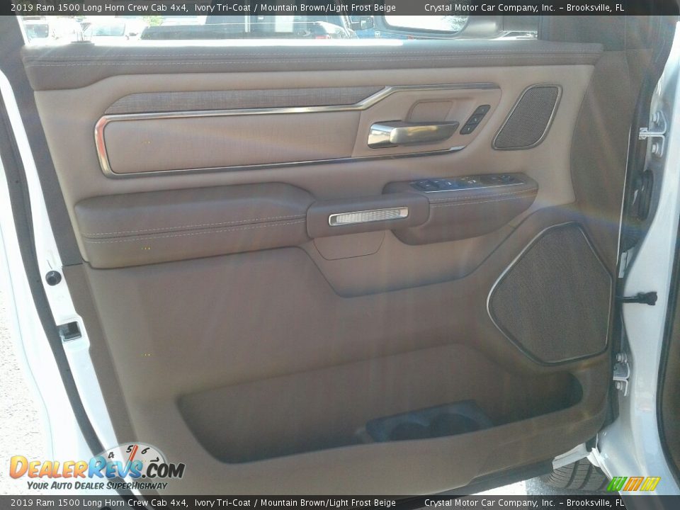 2019 Ram 1500 Long Horn Crew Cab 4x4 Ivory Tri–Coat / Mountain Brown/Light Frost Beige Photo #17