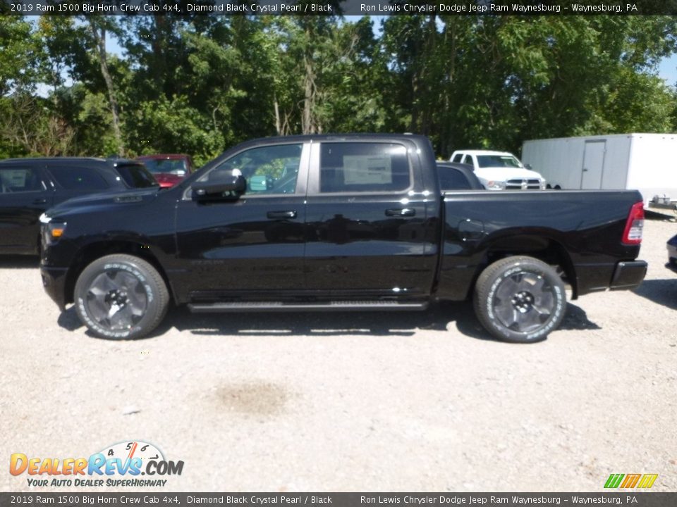 2019 Ram 1500 Big Horn Crew Cab 4x4 Diamond Black Crystal Pearl / Black Photo #2