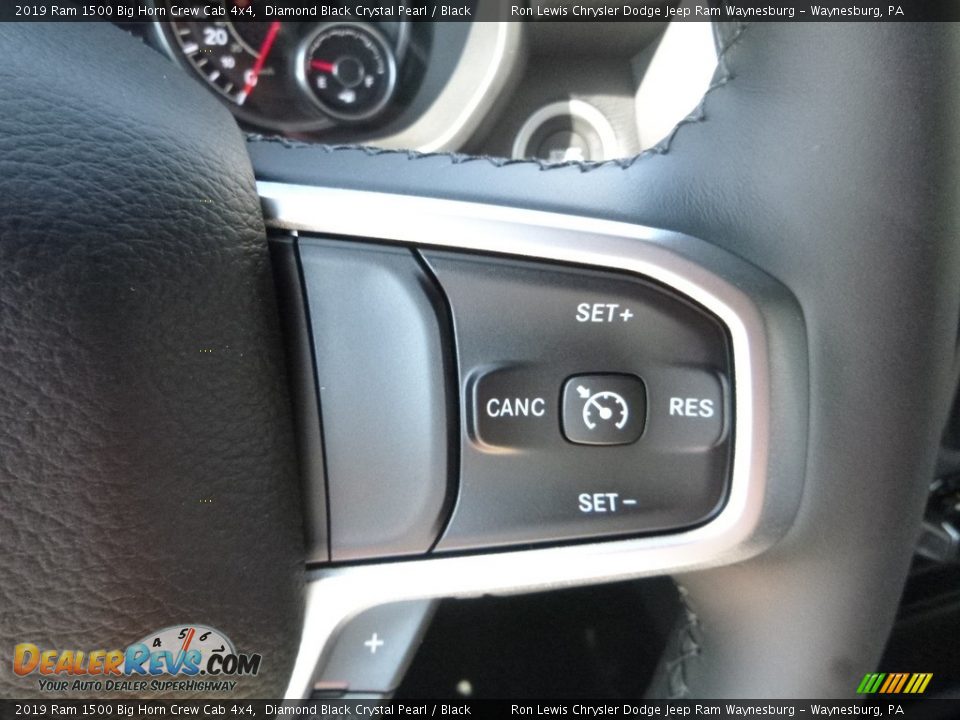2019 Ram 1500 Big Horn Crew Cab 4x4 Diamond Black Crystal Pearl / Black Photo #16