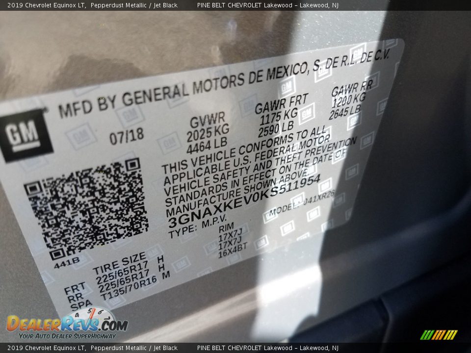 2019 Chevrolet Equinox LT Pepperdust Metallic / Jet Black Photo #9