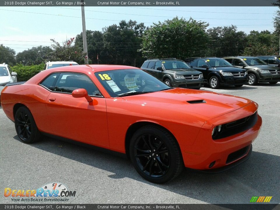 2018 Dodge Challenger SXT Go Mango / Black Photo #7