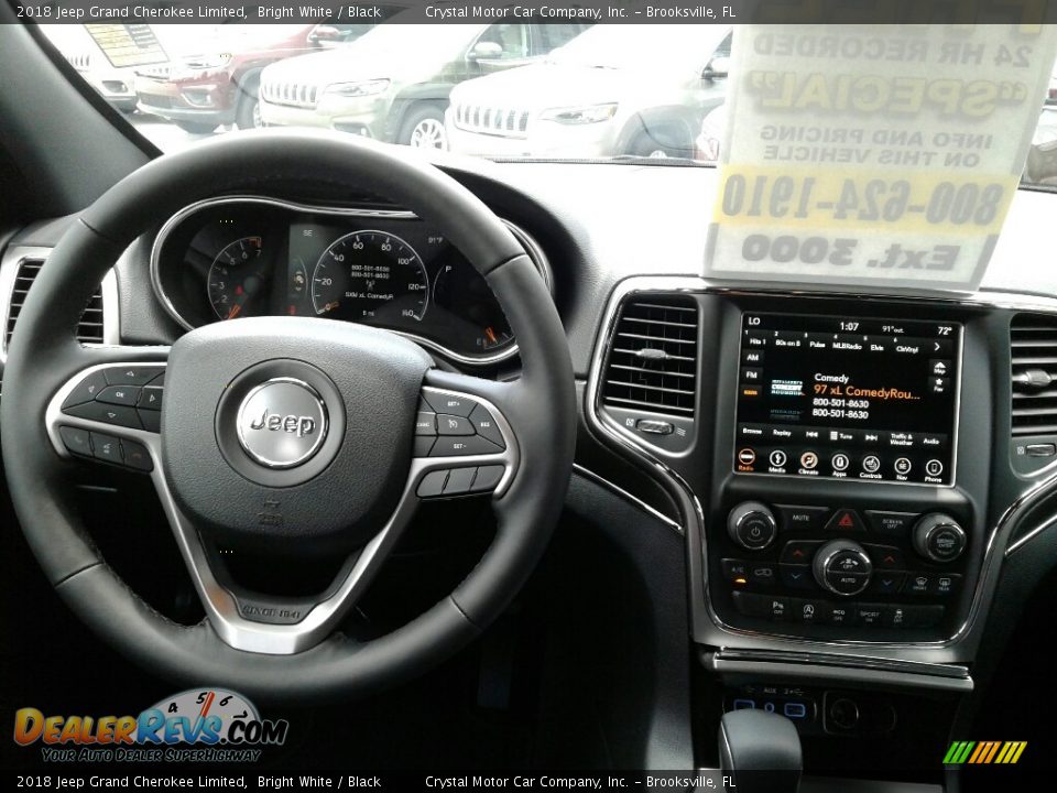 2018 Jeep Grand Cherokee Limited Bright White / Black Photo #13