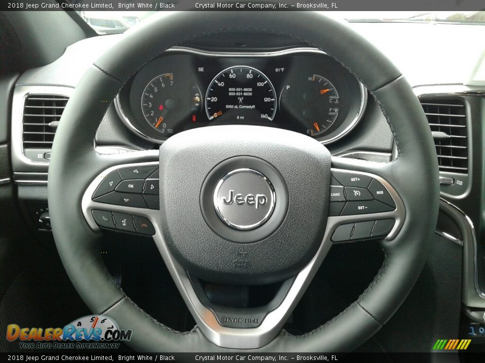 2018 Jeep Grand Cherokee Limited Bright White / Black Photo #14