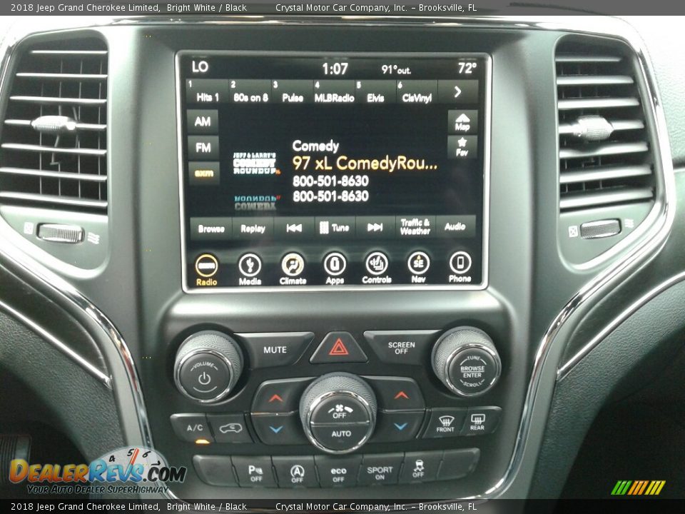 2018 Jeep Grand Cherokee Limited Bright White / Black Photo #15