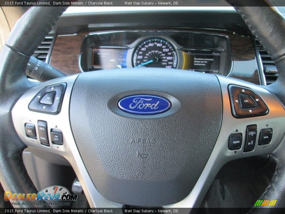 2015 Ford Taurus Limited Dark Side Metallic / Charcoal Black Photo #11