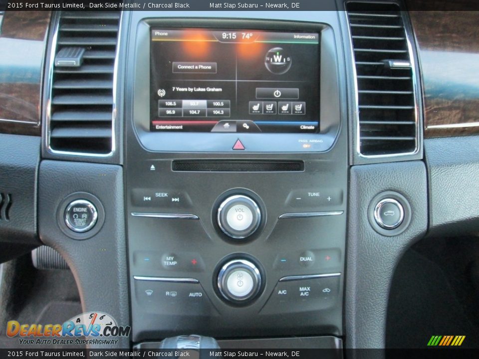 2015 Ford Taurus Limited Dark Side Metallic / Charcoal Black Photo #25