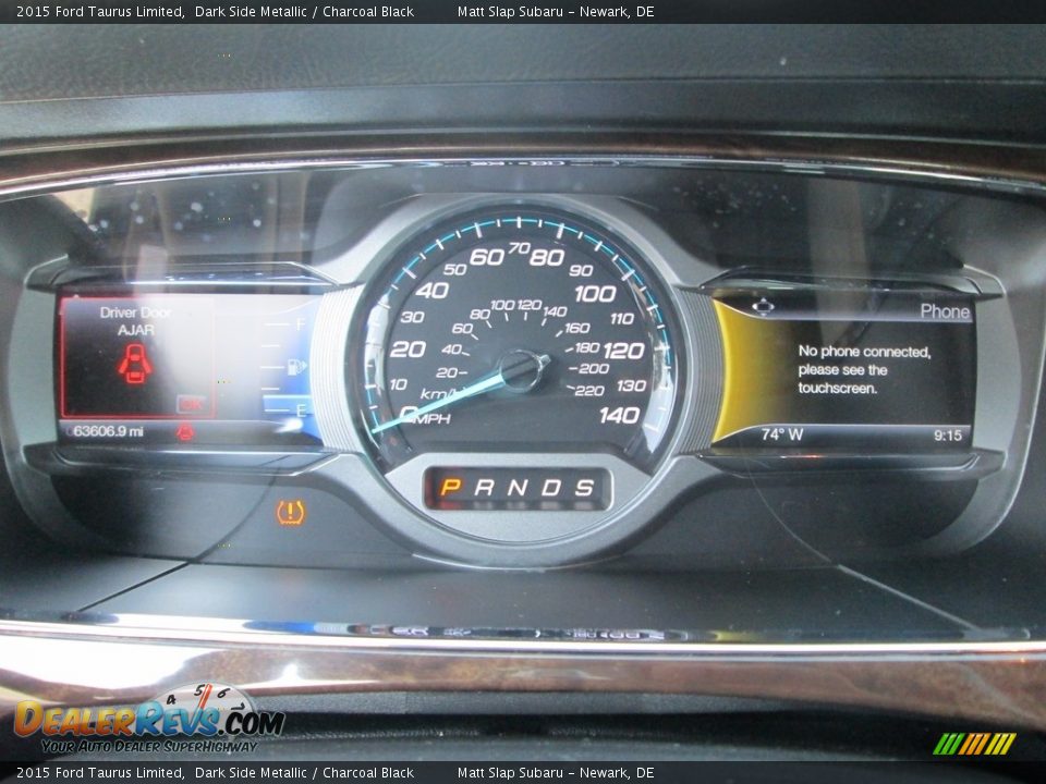 2015 Ford Taurus Limited Dark Side Metallic / Charcoal Black Photo #27