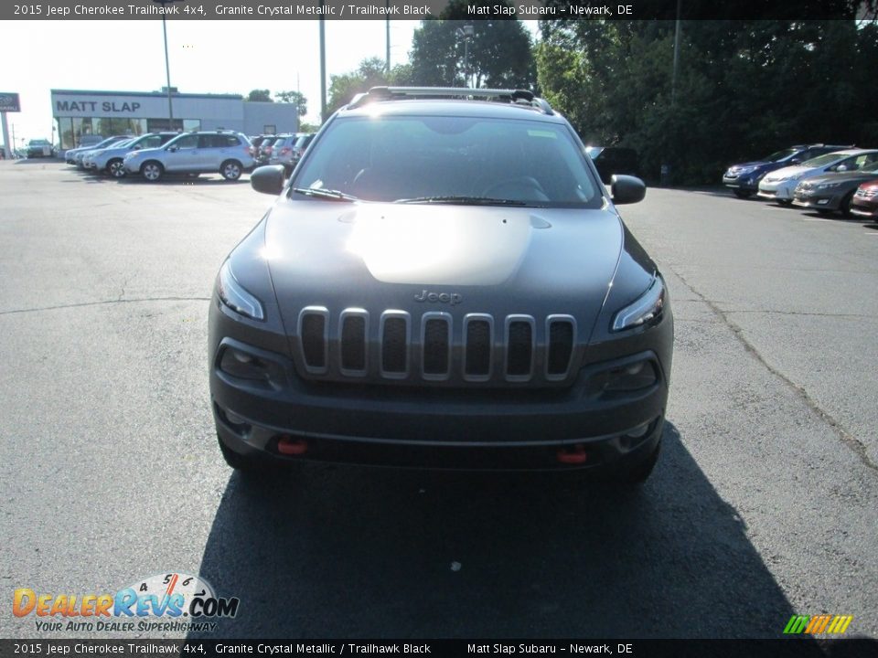 2015 Jeep Cherokee Trailhawk 4x4 Granite Crystal Metallic / Trailhawk Black Photo #3