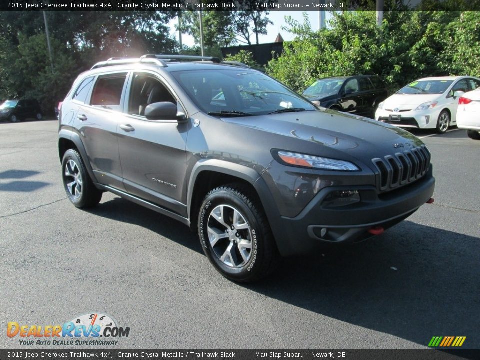 2015 Jeep Cherokee Trailhawk 4x4 Granite Crystal Metallic / Trailhawk Black Photo #4