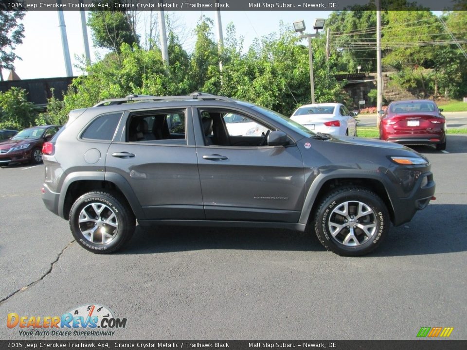 2015 Jeep Cherokee Trailhawk 4x4 Granite Crystal Metallic / Trailhawk Black Photo #5