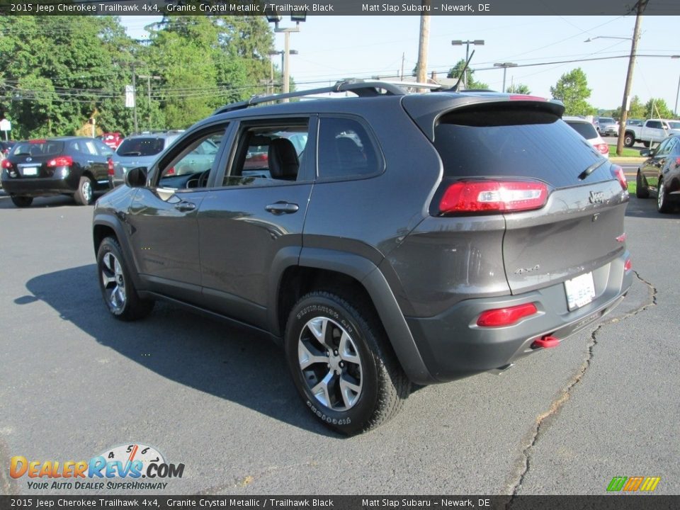2015 Jeep Cherokee Trailhawk 4x4 Granite Crystal Metallic / Trailhawk Black Photo #8