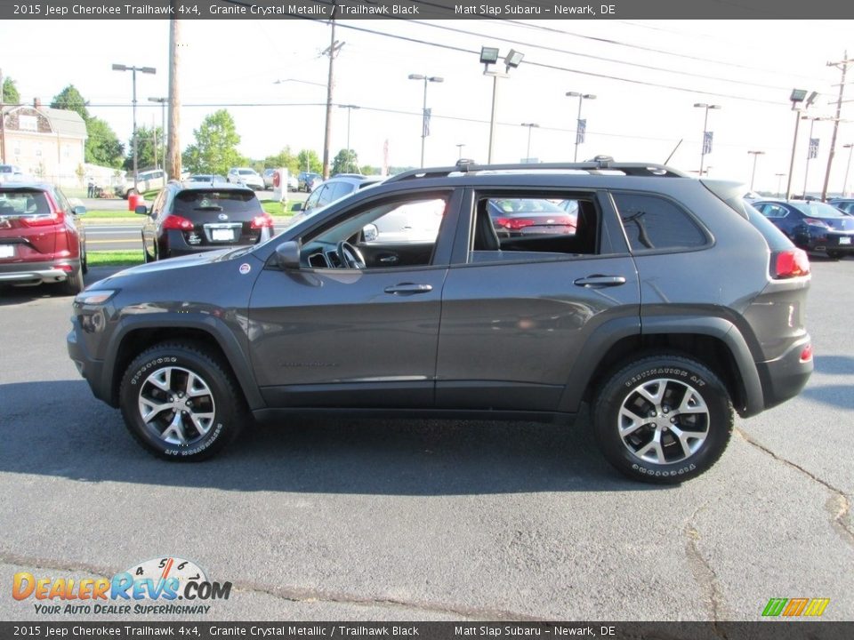 2015 Jeep Cherokee Trailhawk 4x4 Granite Crystal Metallic / Trailhawk Black Photo #9
