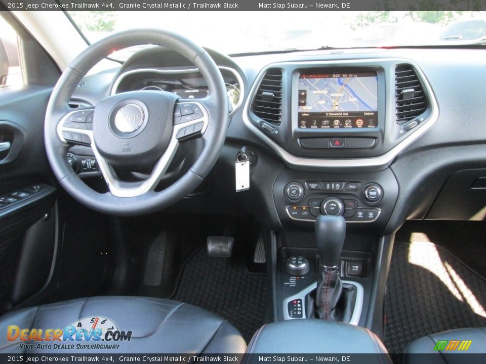 2015 Jeep Cherokee Trailhawk 4x4 Granite Crystal Metallic / Trailhawk Black Photo #10