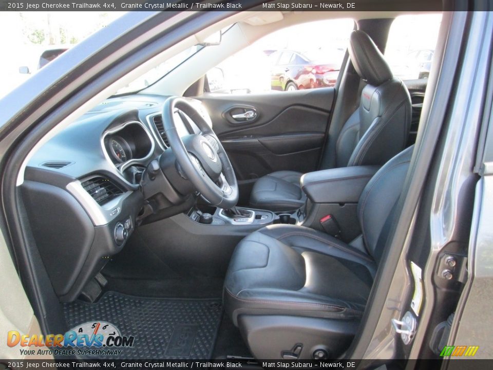 2015 Jeep Cherokee Trailhawk 4x4 Granite Crystal Metallic / Trailhawk Black Photo #13