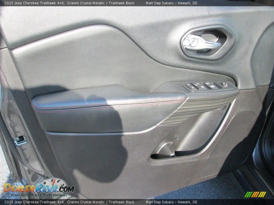 2015 Jeep Cherokee Trailhawk 4x4 Granite Crystal Metallic / Trailhawk Black Photo #14