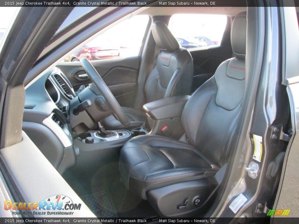 2015 Jeep Cherokee Trailhawk 4x4 Granite Crystal Metallic / Trailhawk Black Photo #16