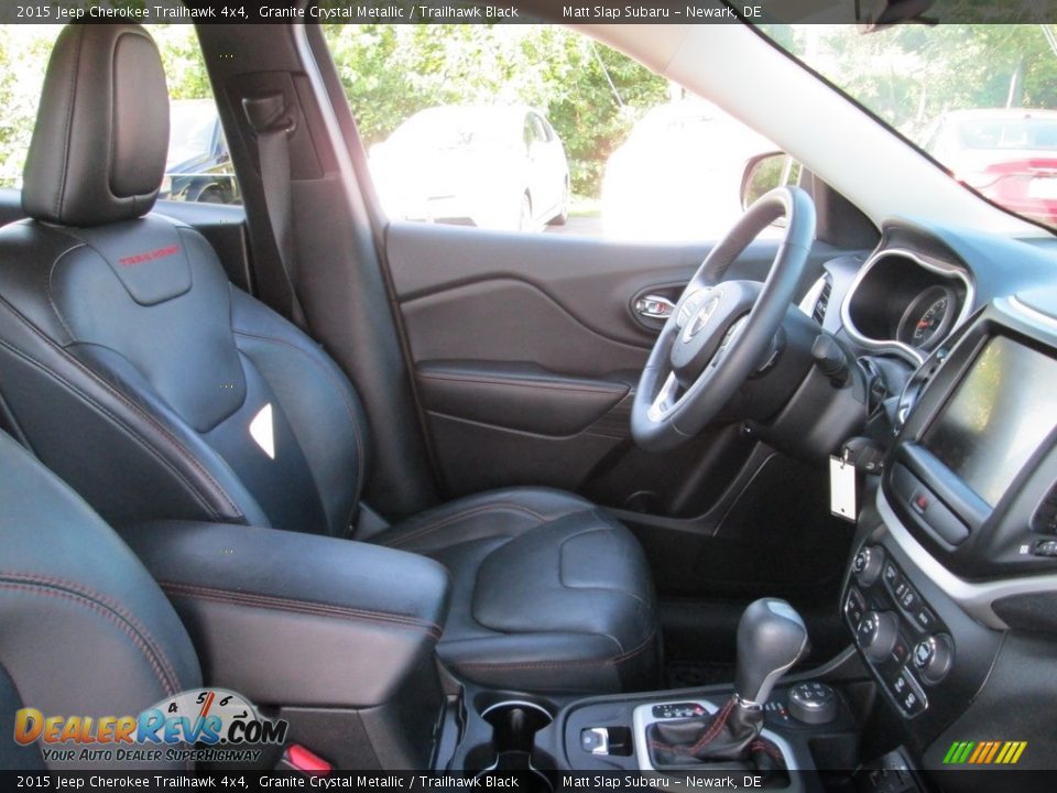 2015 Jeep Cherokee Trailhawk 4x4 Granite Crystal Metallic / Trailhawk Black Photo #17