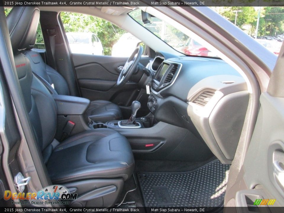 2015 Jeep Cherokee Trailhawk 4x4 Granite Crystal Metallic / Trailhawk Black Photo #18