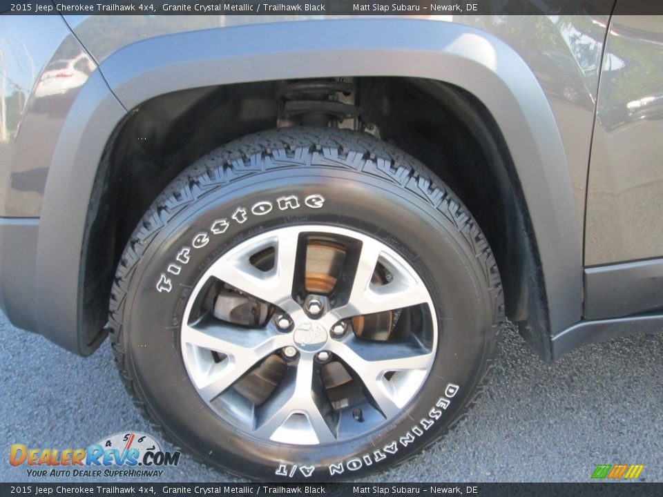 2015 Jeep Cherokee Trailhawk 4x4 Granite Crystal Metallic / Trailhawk Black Photo #22
