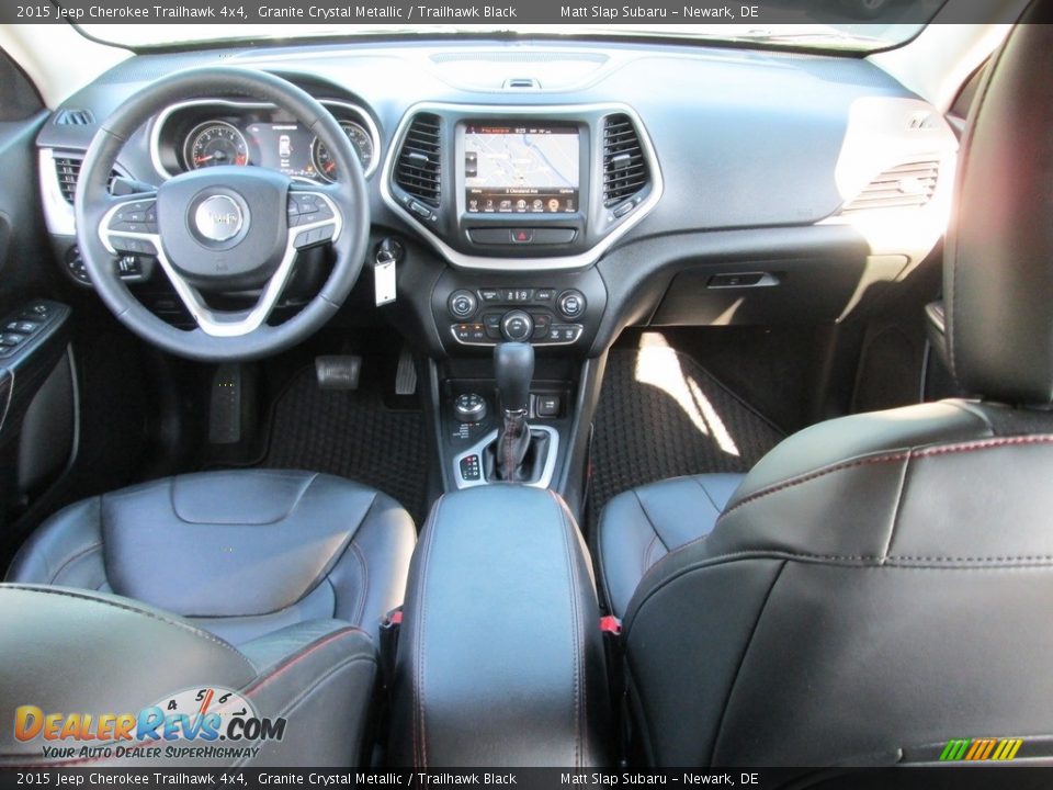 2015 Jeep Cherokee Trailhawk 4x4 Granite Crystal Metallic / Trailhawk Black Photo #24