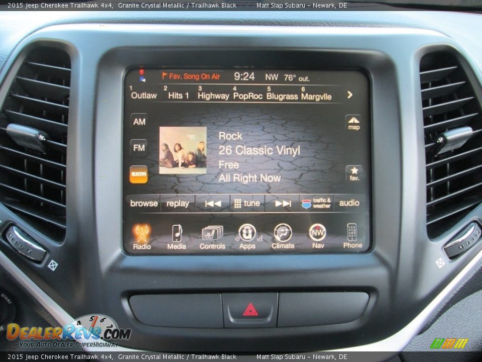 2015 Jeep Cherokee Trailhawk 4x4 Granite Crystal Metallic / Trailhawk Black Photo #25