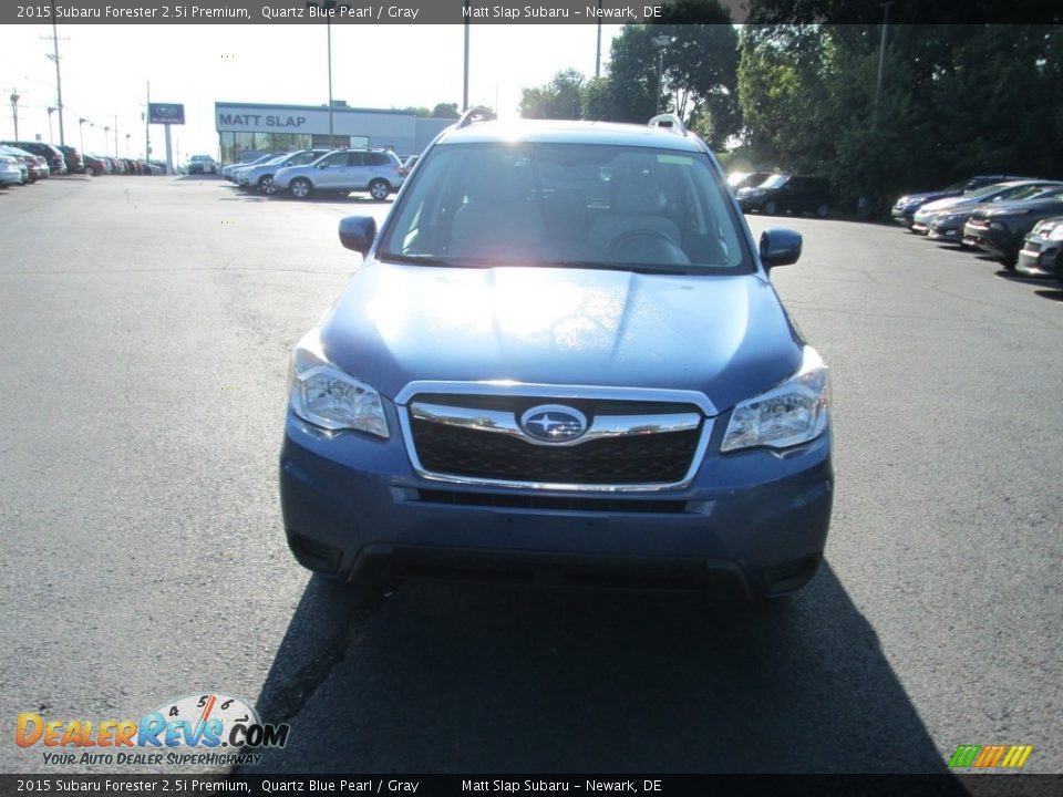 2015 Subaru Forester 2.5i Premium Quartz Blue Pearl / Gray Photo #3