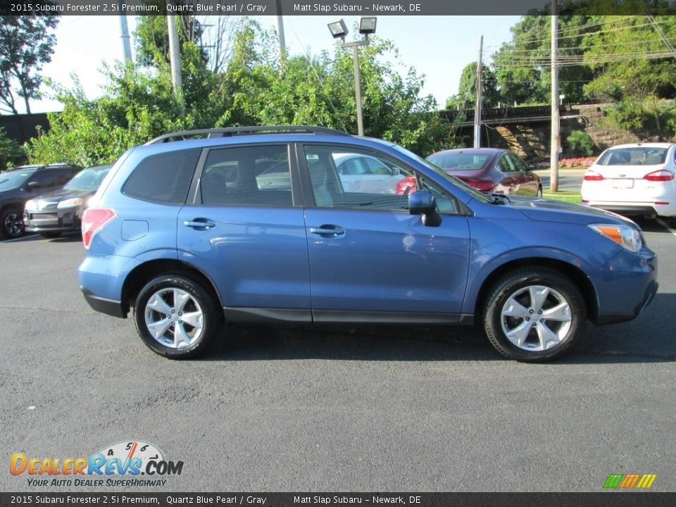 2015 Subaru Forester 2.5i Premium Quartz Blue Pearl / Gray Photo #5