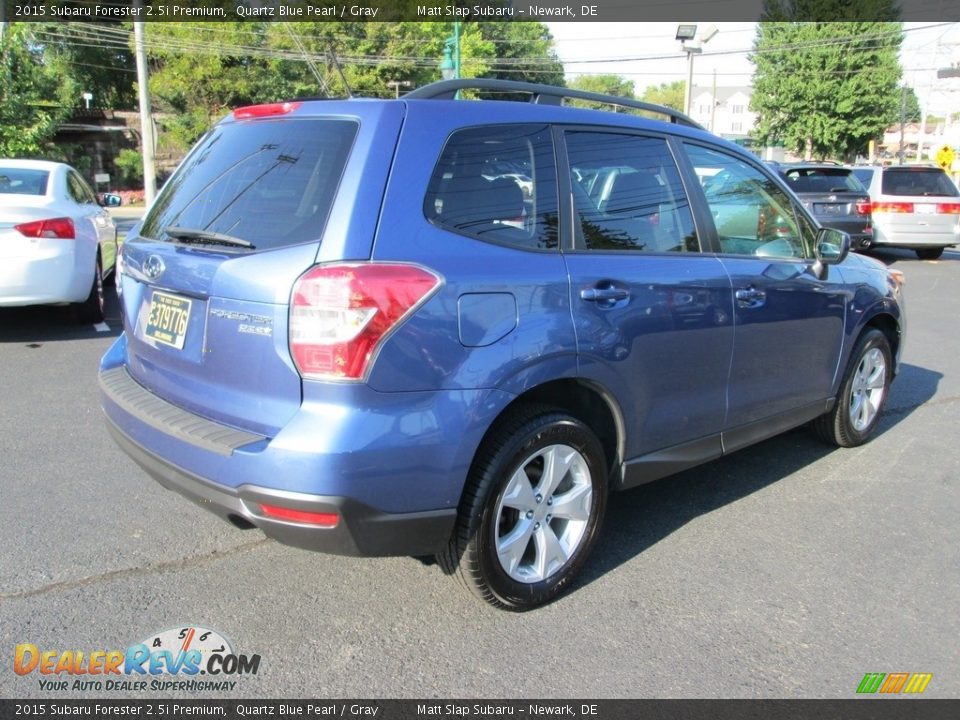2015 Subaru Forester 2.5i Premium Quartz Blue Pearl / Gray Photo #6