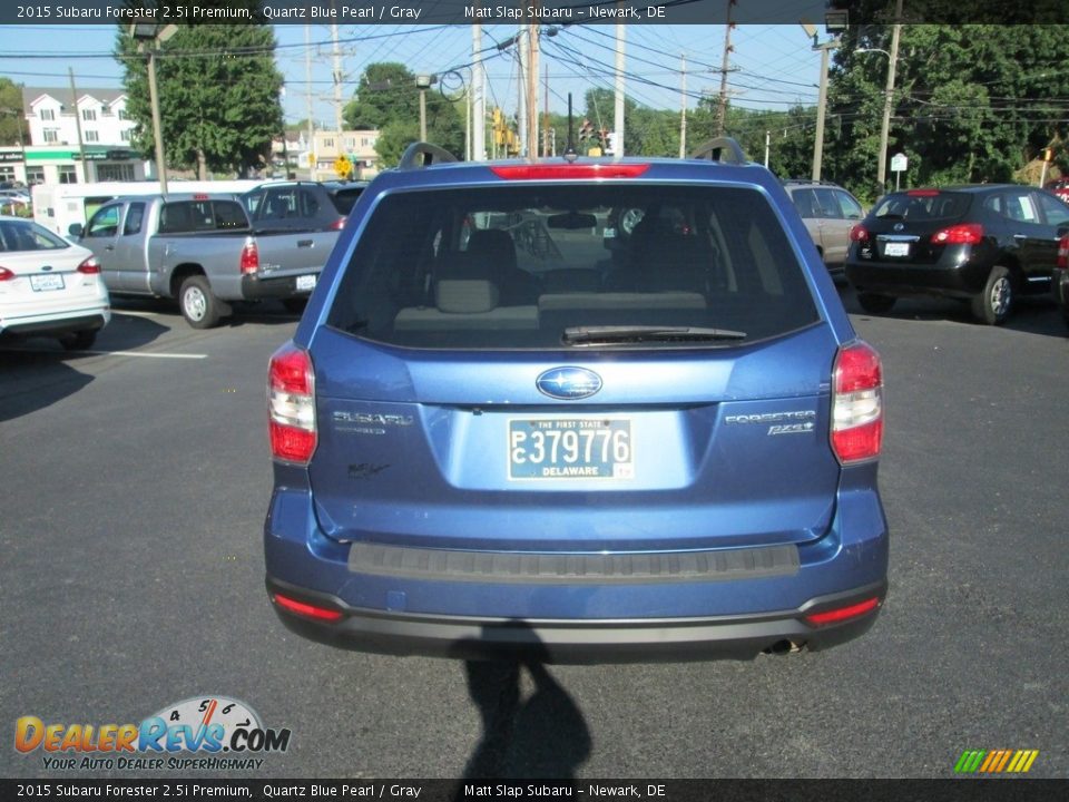 2015 Subaru Forester 2.5i Premium Quartz Blue Pearl / Gray Photo #7