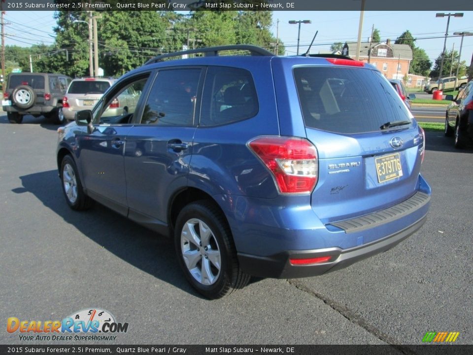 2015 Subaru Forester 2.5i Premium Quartz Blue Pearl / Gray Photo #8