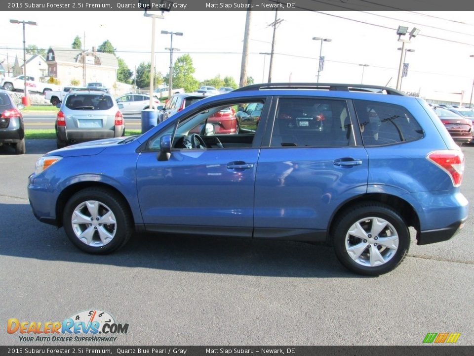 2015 Subaru Forester 2.5i Premium Quartz Blue Pearl / Gray Photo #9