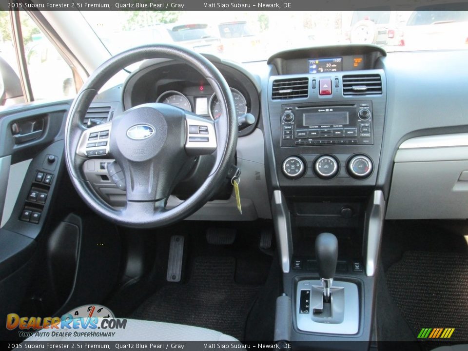 2015 Subaru Forester 2.5i Premium Quartz Blue Pearl / Gray Photo #10
