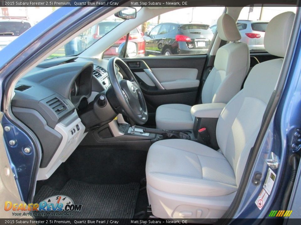 2015 Subaru Forester 2.5i Premium Quartz Blue Pearl / Gray Photo #13