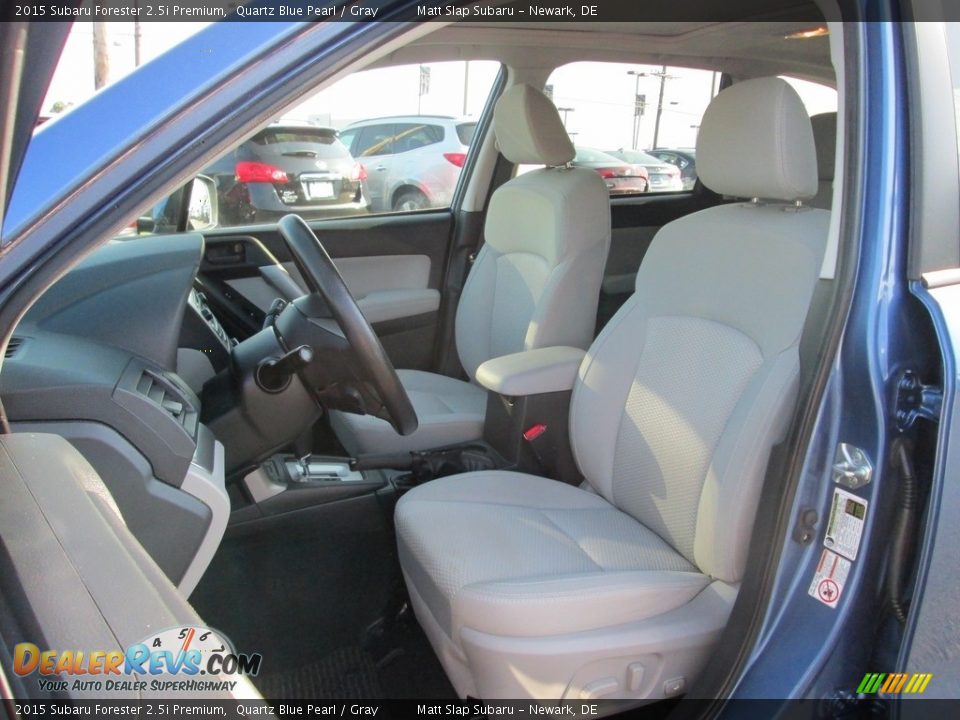 2015 Subaru Forester 2.5i Premium Quartz Blue Pearl / Gray Photo #16