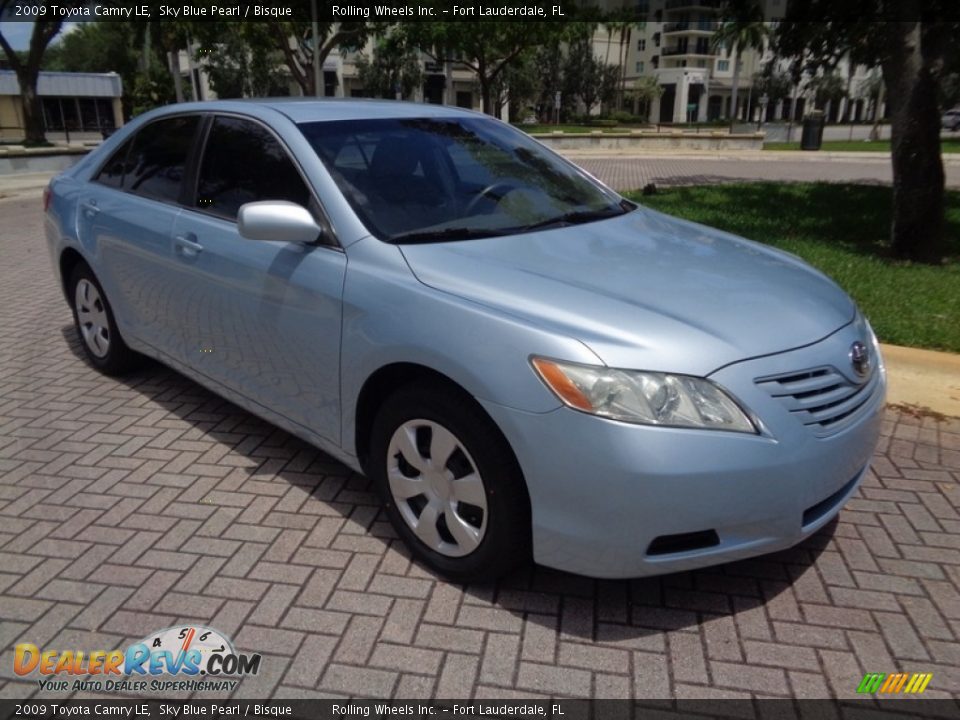 2009 Toyota Camry LE Sky Blue Pearl / Bisque Photo #13