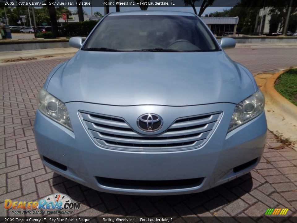 2009 Toyota Camry LE Sky Blue Pearl / Bisque Photo #15