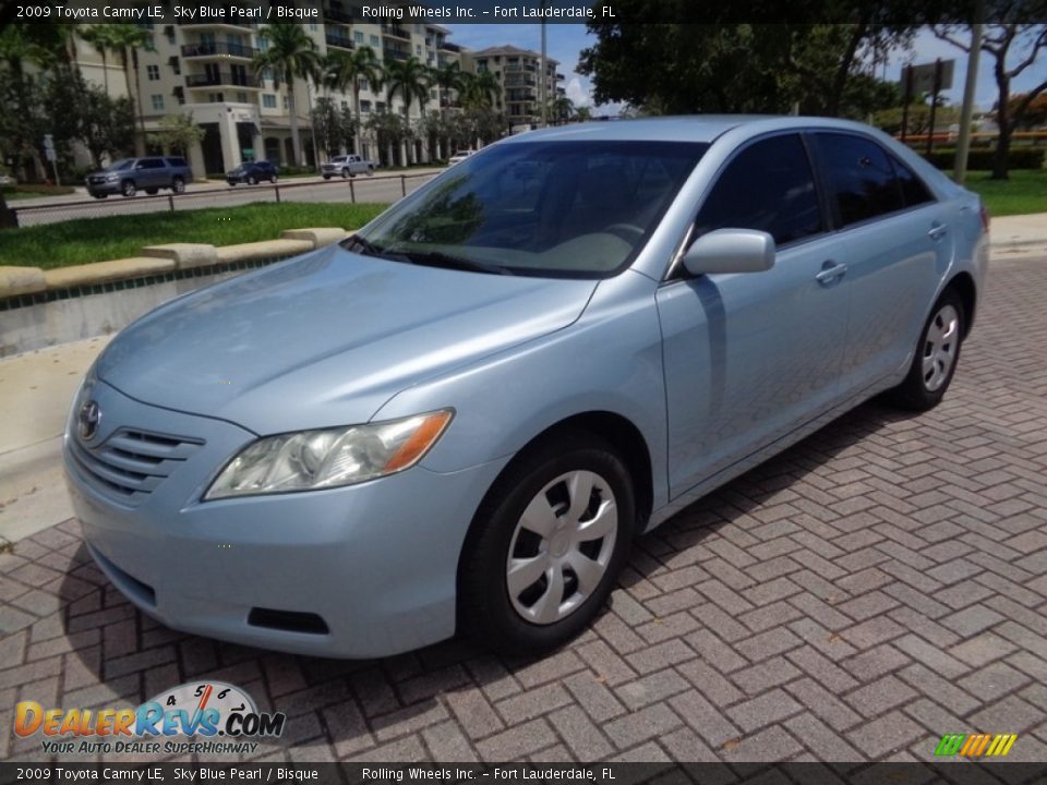 2009 Toyota Camry LE Sky Blue Pearl / Bisque Photo #21