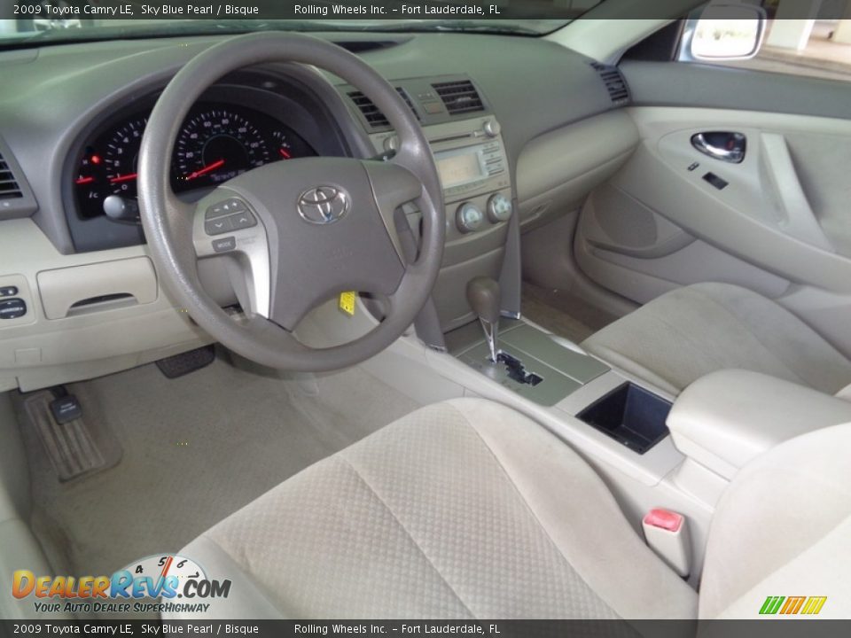 2009 Toyota Camry LE Sky Blue Pearl / Bisque Photo #32
