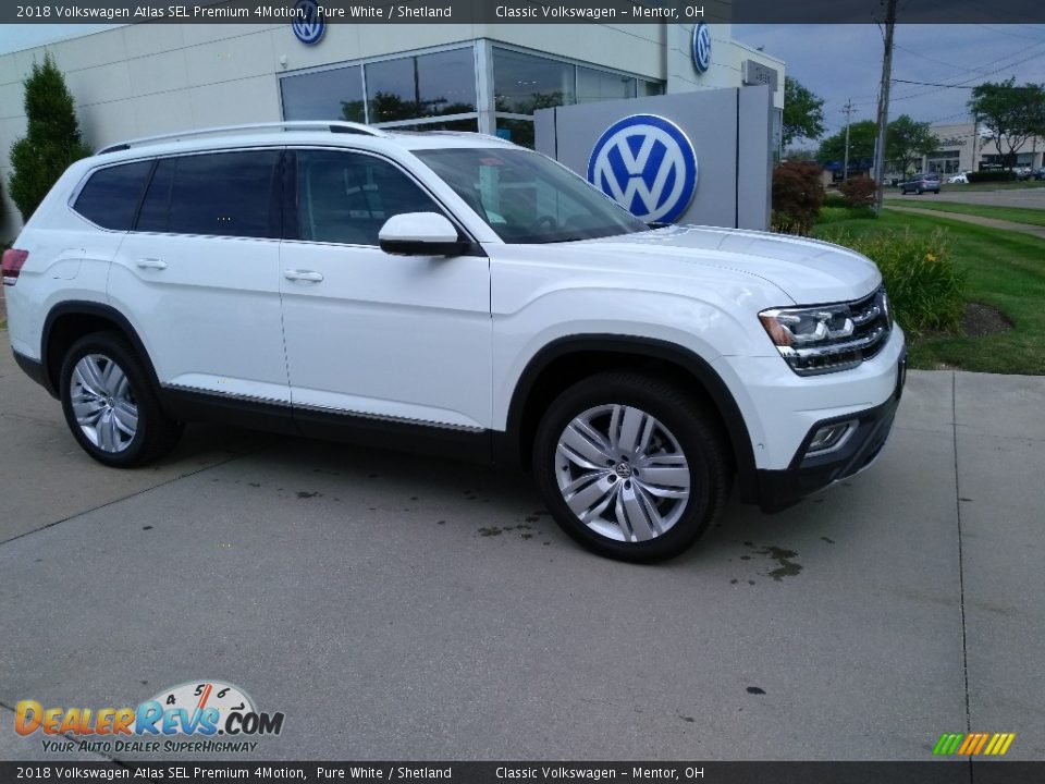 2018 Volkswagen Atlas SEL Premium 4Motion Pure White / Shetland Photo #2