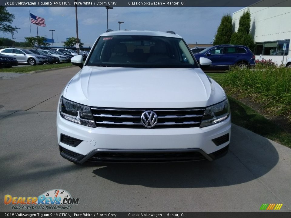2018 Volkswagen Tiguan S 4MOTION Pure White / Storm Gray Photo #1
