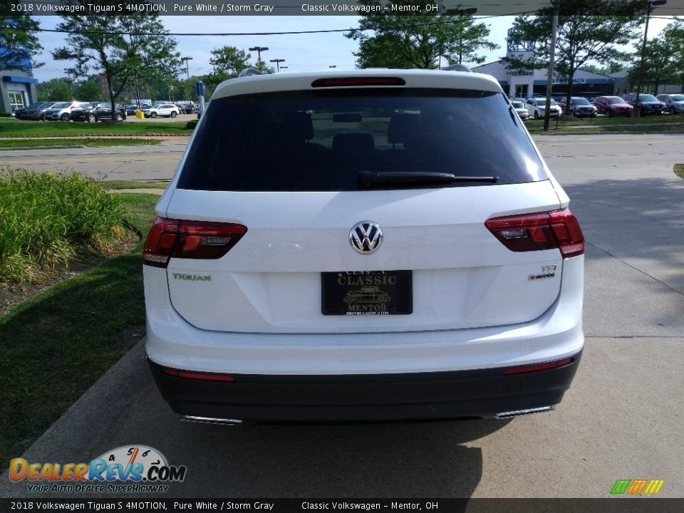 2018 Volkswagen Tiguan S 4MOTION Pure White / Storm Gray Photo #5