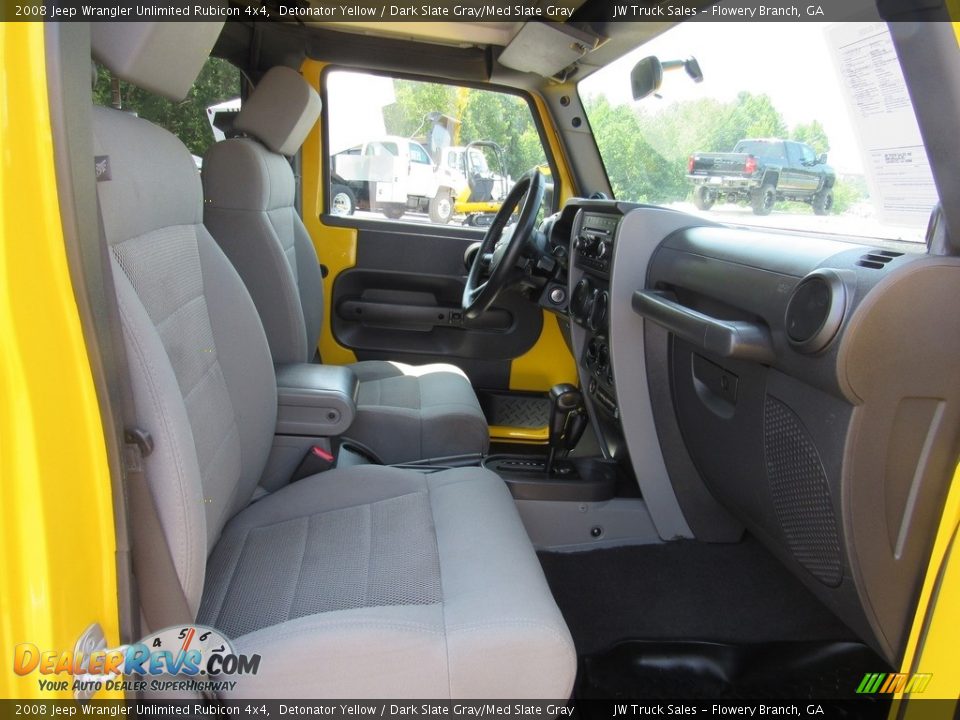 2008 Jeep Wrangler Unlimited Rubicon 4x4 Detonator Yellow / Dark Slate Gray/Med Slate Gray Photo #11