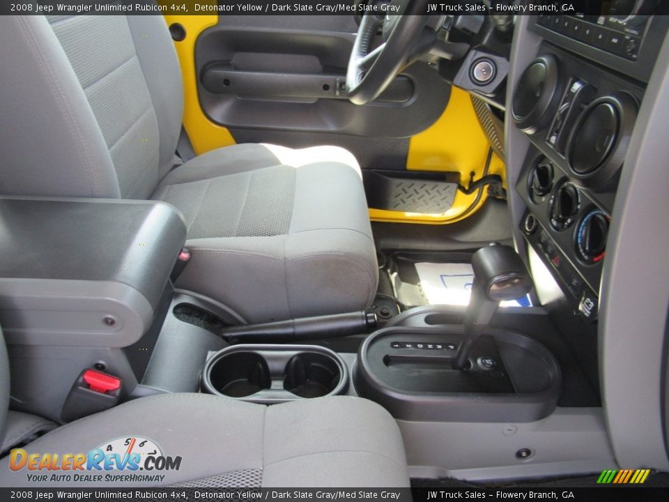 2008 Jeep Wrangler Unlimited Rubicon 4x4 Detonator Yellow / Dark Slate Gray/Med Slate Gray Photo #14