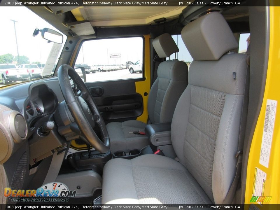 2008 Jeep Wrangler Unlimited Rubicon 4x4 Detonator Yellow / Dark Slate Gray/Med Slate Gray Photo #15