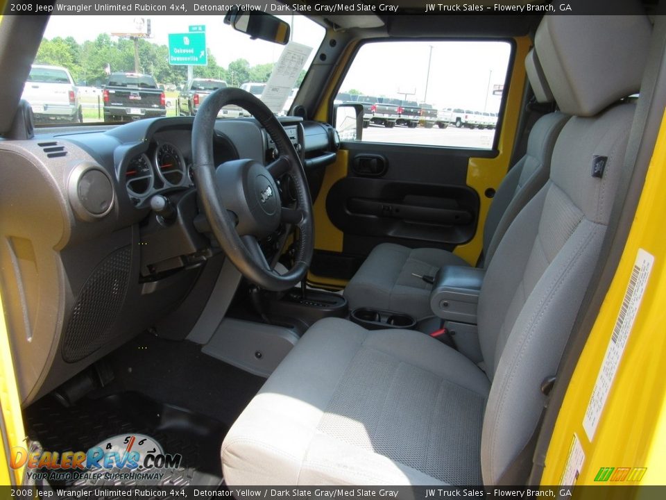 2008 Jeep Wrangler Unlimited Rubicon 4x4 Detonator Yellow / Dark Slate Gray/Med Slate Gray Photo #16
