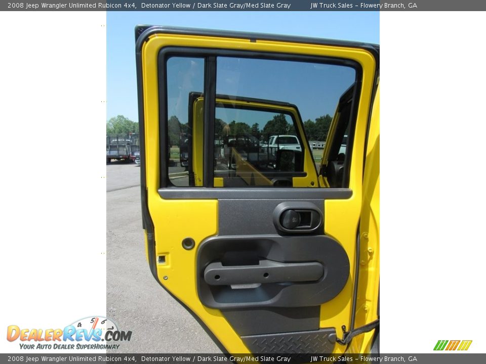 2008 Jeep Wrangler Unlimited Rubicon 4x4 Detonator Yellow / Dark Slate Gray/Med Slate Gray Photo #21