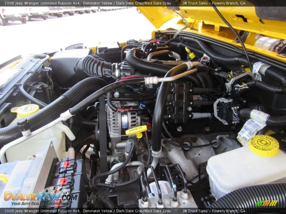 2008 Jeep Wrangler Unlimited Rubicon 4x4 Detonator Yellow / Dark Slate Gray/Med Slate Gray Photo #30