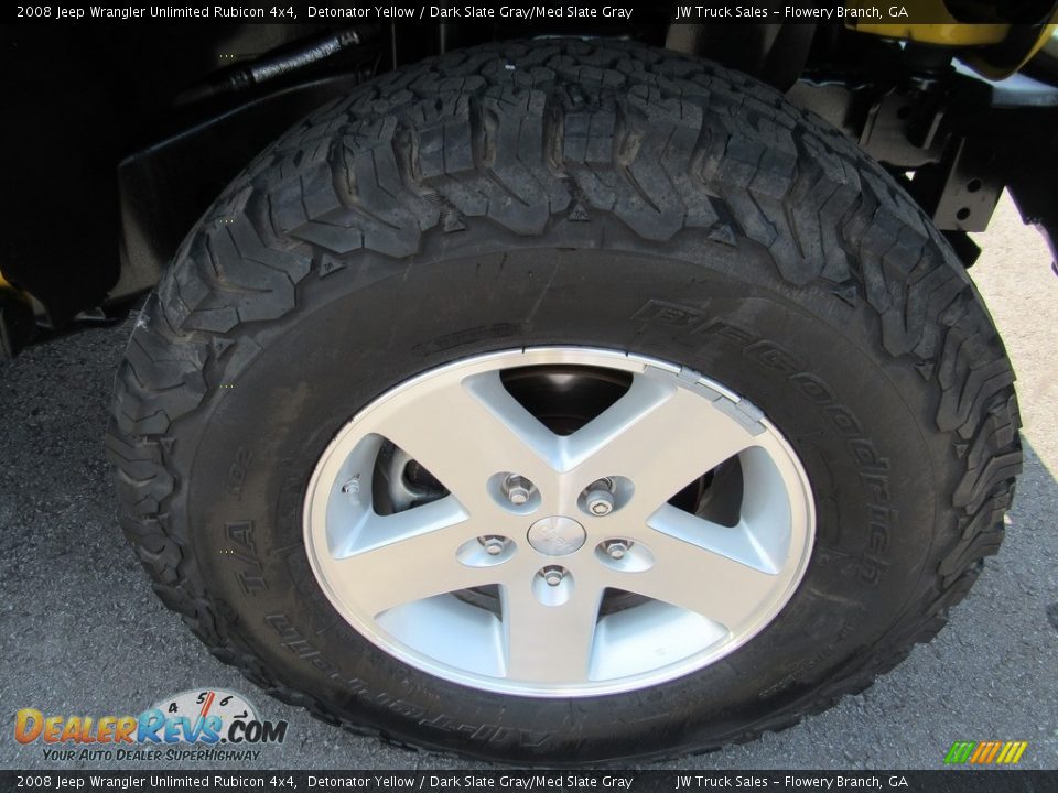 2008 Jeep Wrangler Unlimited Rubicon 4x4 Detonator Yellow / Dark Slate Gray/Med Slate Gray Photo #32