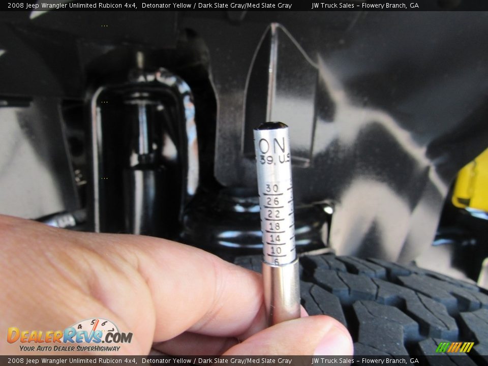 2008 Jeep Wrangler Unlimited Rubicon 4x4 Detonator Yellow / Dark Slate Gray/Med Slate Gray Photo #34